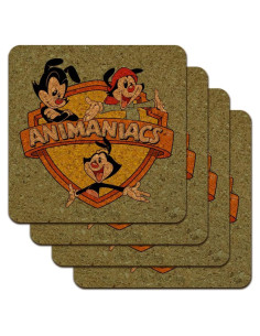 Juego de 4 Posavasos de Corcho Animaniacs - Gráfico UV