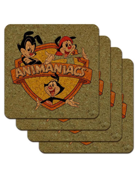 Juego de 4 Posavasos de Corcho Animaniacs - Gráfico UV