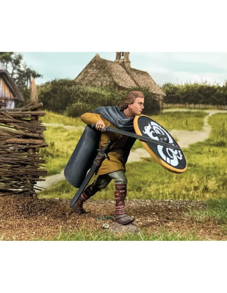 Figura Halvar Vikingo 1:30 W. Britain Metal Pintada a Mano