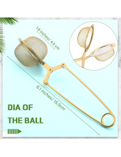 Infusores de Té de Acero Inoxidable Yinder - 20 Pcs Dorado 2