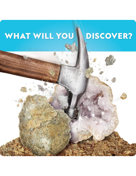 Kit de Ciencia National Geographic - Rompe 15 Geodas Premium