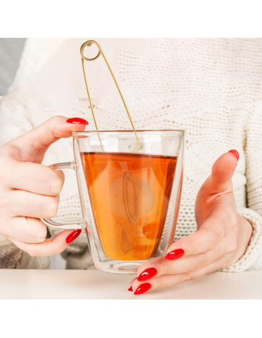 Infusores de Té de Acero Inoxidable Yinder - 20 Pcs Dorado