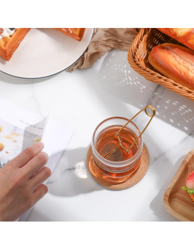 Infusores de Té de Acero Inoxidable Yinder - 20 Pcs Dorado