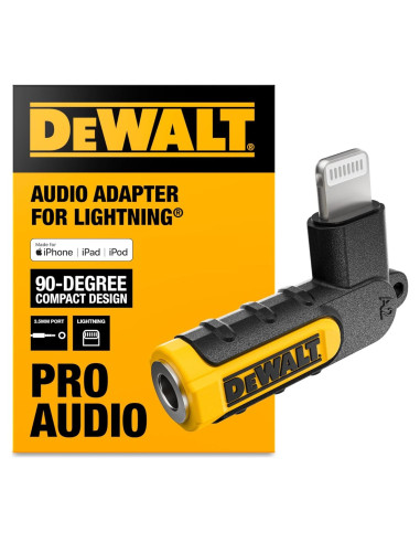 Adaptador DEWALT 3.5mm a Lightning 90 para iPhone