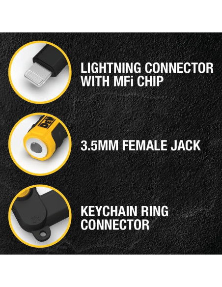 Adaptador DEWALT 3.5mm a Lightning 90 para iPhone