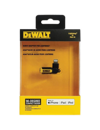 Adaptador DEWALT 3.5mm a Lightning 90 para iPhone