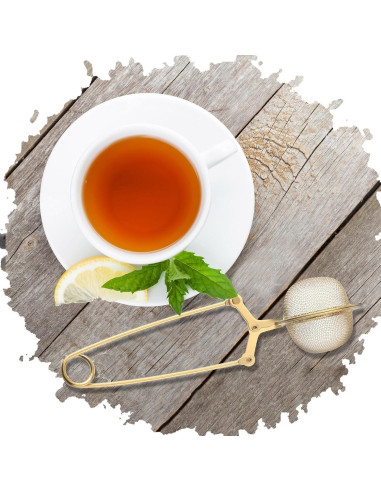 Infusores de Té de Acero Inoxidable Yinder - 20 Pcs Dorado