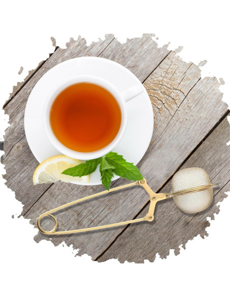 Infusores de Té de Acero Inoxidable Yinder - 20 Pcs Dorado