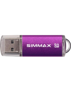Paquete de 2 Unidades Flash 64GB USB 2.0 SIMMAX Rojo Púrpura 2