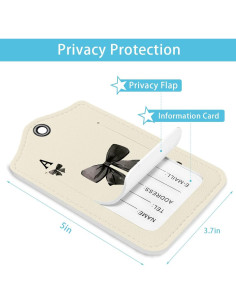 Etiquetas de Equipaje LARTSFRO 2 Piezas Diseño Único PU 2