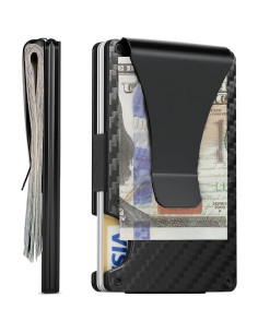 Billetera Minimalista RFID Fibra de Carbono Mate para Hombre 2
