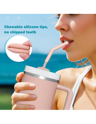 Pajitas Reutilizables de Acero Inoxidable WK IEASON 30.48 cm 6 Pcs