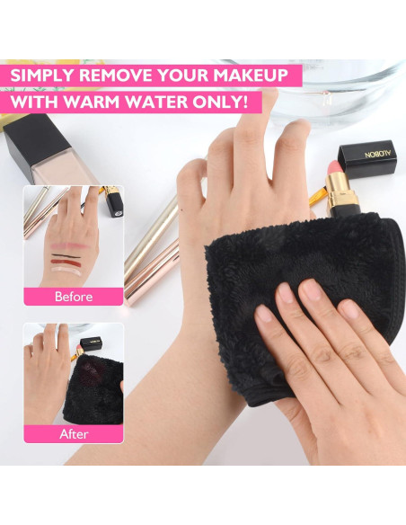 Paño Desmaquillante VIVOTE Microfibra 20x20cm 6pack Negro