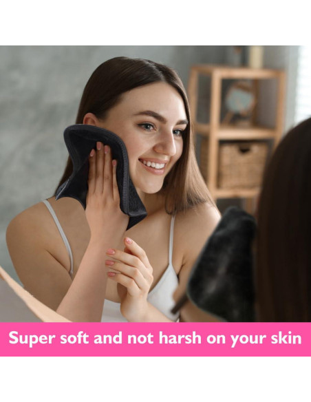 Paño Desmaquillante VIVOTE Microfibra 20x20cm 6pack Negro