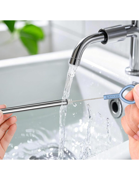 Pajitas Reutilizables de Acero Inoxidable WK IEASON 30.48 cm 6 Pcs