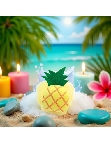 Esponja de Baño Piña Amarilla BWESOO - Suave y Exfoliante