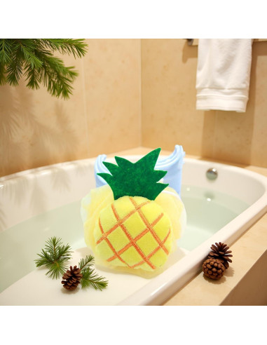 Esponja de Baño Piña Amarilla BWESOO - Suave y Exfoliante