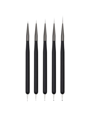 Juego de Pinceles para Arte de Uñas ZEOHBETY 5 Piezas 7-22 mm