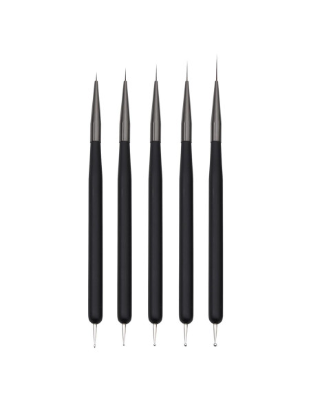 Juego de Pinceles para Arte de Uñas ZEOHBETY 5 Piezas 7-22 mm