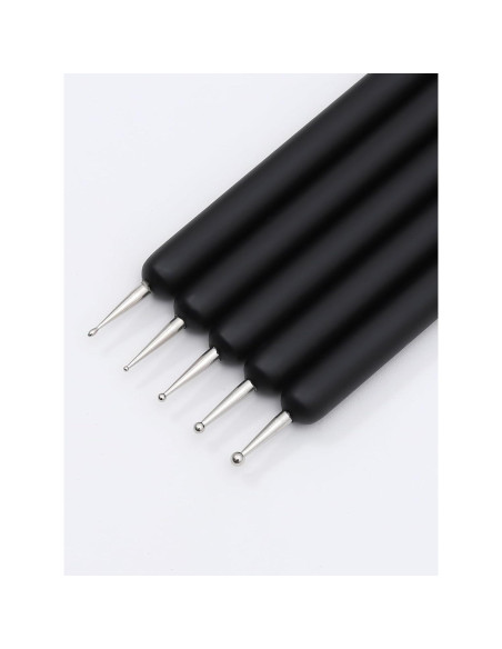 Juego de Pinceles para Arte de Uñas ZEOHBETY 5 Piezas 7-22 mm