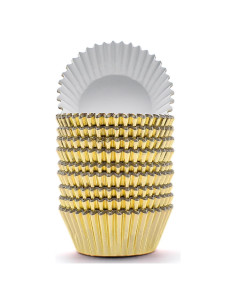 200 Moldes para Cupcake Dorados MODENGKONGJIAN 50mm Desechables