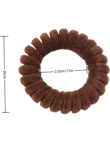 Tiras de Cabello de Terciopelo en Espiral Grutyopkn - 4 Bandas Elásticas
