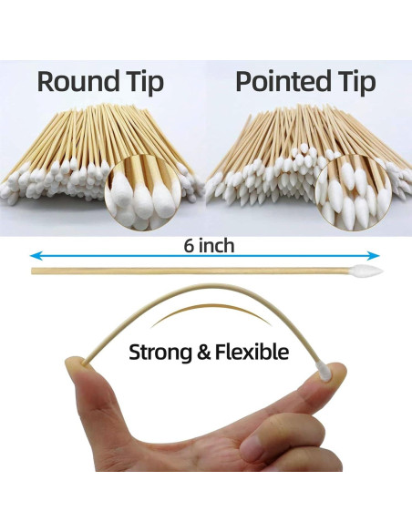 Bastones de Limpieza de Armas Miaozhun 500 PCS 15 cm Algodón