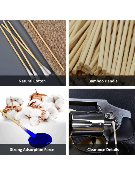 Bastones de Limpieza de Armas Miaozhun 500 PCS 15 cm Algodón