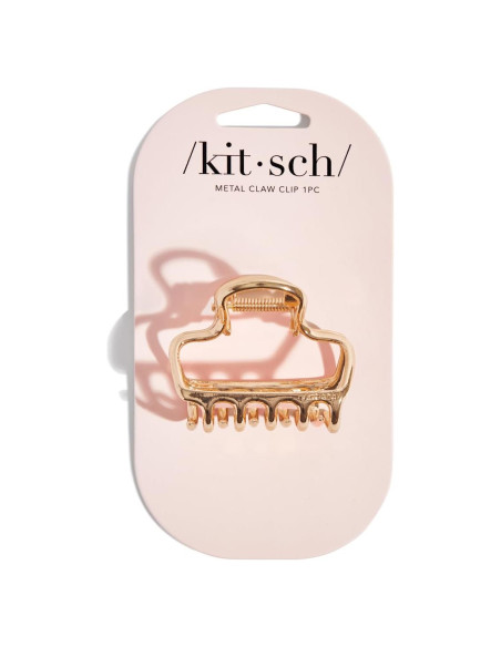 Clip de Pelo Metálico Kitsch Dorado - Sujeción Fuerte 1pc