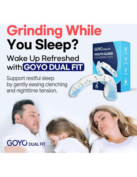 GOYO Protector Bucal Doble Capa para Bruxismo - Paquete de 2