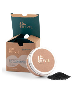 Polvo de Carbón Activado Orgánico Olivie 51 g - Blanqueamiento Dental Natural