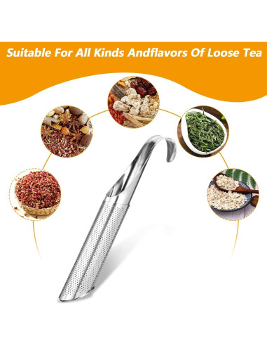 3 Coladores de Té Suelto Alrhso Acero Inoxidable 15x4cm