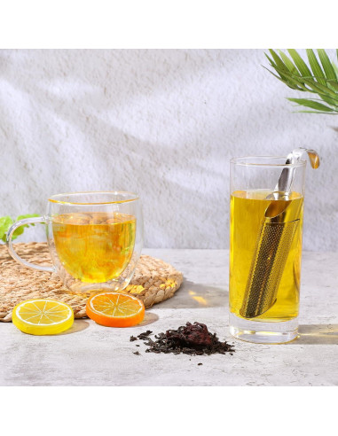 3 Coladores de Té Suelto Alrhso Acero Inoxidable 15x4cm