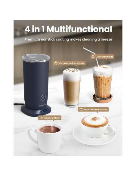 Espumador de Leche Eléctrico SIMPLETASTE 4-en-1 Azul 240ml