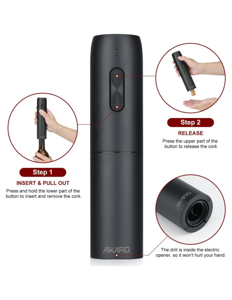 Abridor de Botellas de Vino Eléctrico AIKARO Recargable Conjunto B