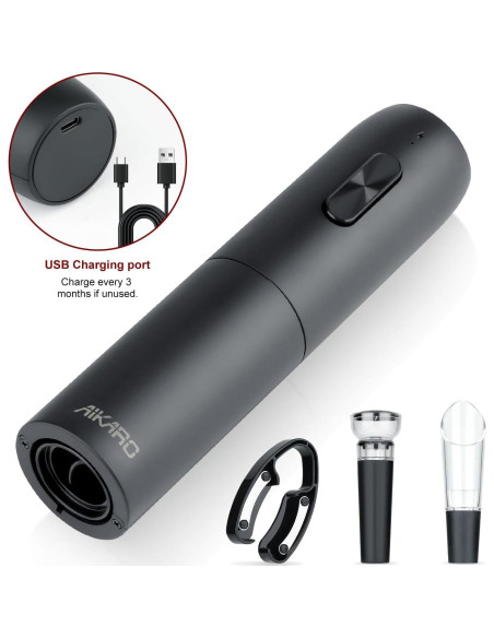 Abridor de Botellas de Vino Eléctrico AIKARO Recargable Conjunto B