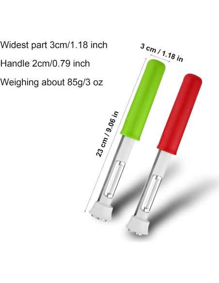 2 Piezas Removedor de Corazón de Manzana PEUTIER Acero Inoxidable