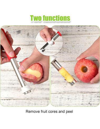 2 Piezas Removedor de Corazón de Manzana PEUTIER Acero Inoxidable