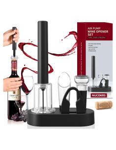 Juego de 5 Piezas Abrebotellas de Vino NUCOKRS con Bomba de Aire