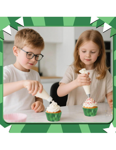 300 Forros de Cupcake Verde SAVITA, Papel, 3cm Altura