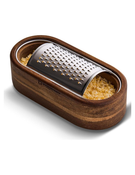 Rallador de Queso Wagensteiner de Acero Inoxidable y Madera