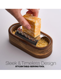 Rallador de Queso Wagensteiner de Acero Inoxidable y Madera 2