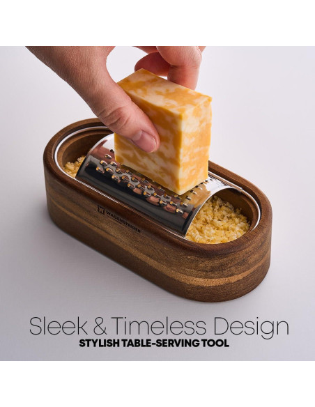 Rallador de Queso Wagensteiner de Acero Inoxidable y Madera