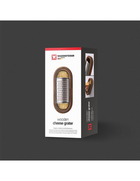 Rallador de Queso Wagensteiner de Acero Inoxidable y Madera