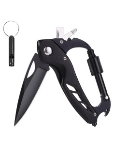 Multiherramienta Mosquetón Vicsamer con Cuchillo Plegable 6 en 1