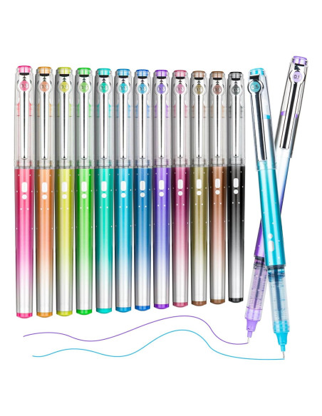 Set de 12 Bolígrafos de Tinta Líquida APOGO 0.5mm Multicolor