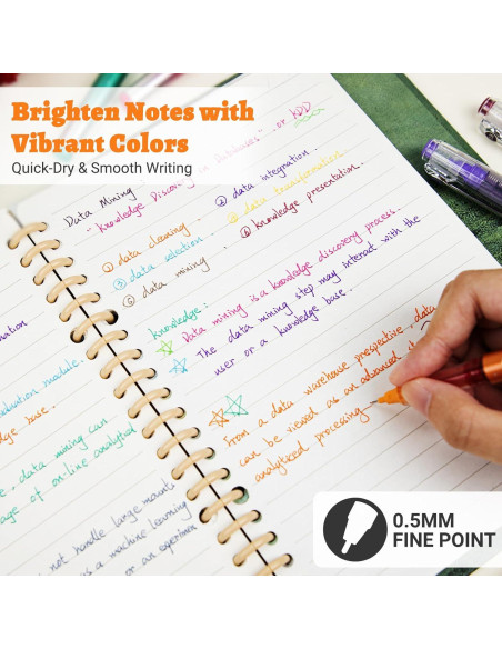 Set de 12 Bolígrafos de Tinta Líquida APOGO 0.5mm Multicolor