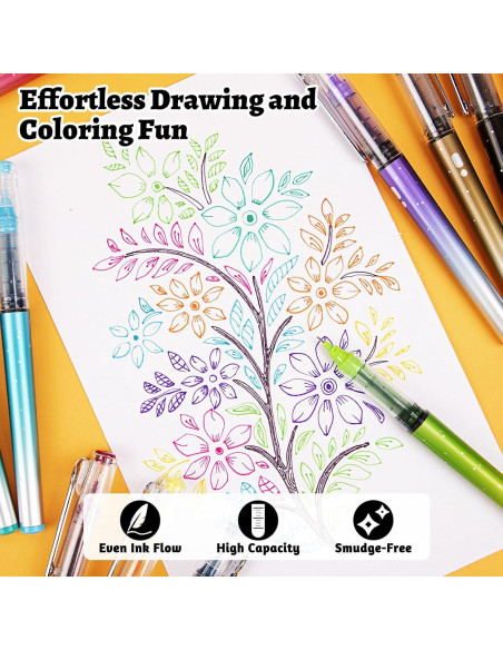 Set de 12 Bolígrafos de Tinta Líquida APOGO 0.5mm Multicolor