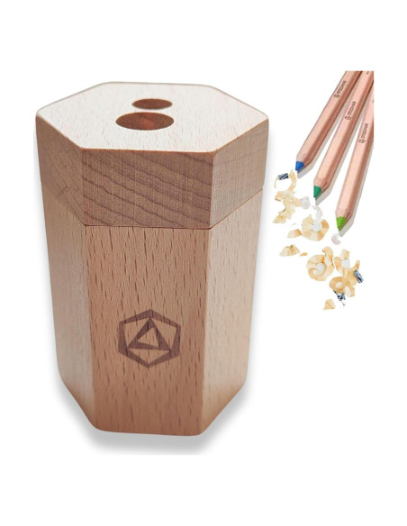 Sacapuntas Doble Stockmar de Madera de Tilo FSC para Lápices