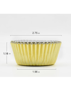 200 Moldes para Cupcake Dorados MODENGKONGJIAN 50mm Desechables 2
